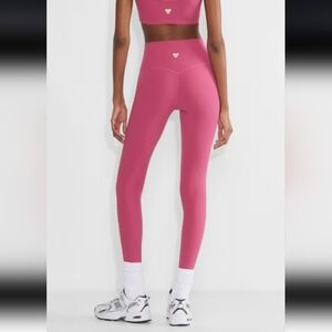 Aritzia Pink High-Waisted Leggings